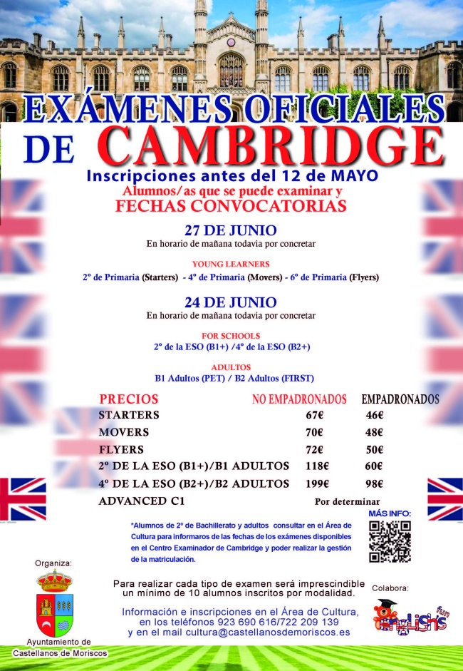 Cartel Examenes Cambridge 2023