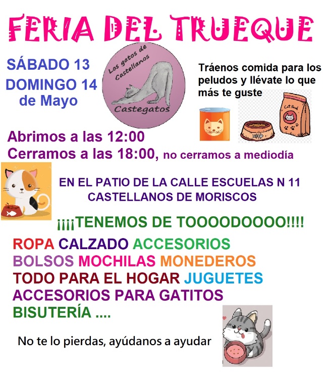 Cartel Feria Trueque Castegatos