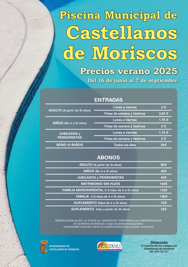 Cartel Temporada Piscinas 2025