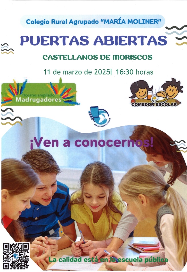 Cartel puertas abiertas 2025