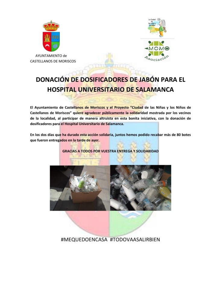 Comunicado Oficial -agradecimiento donativo botes