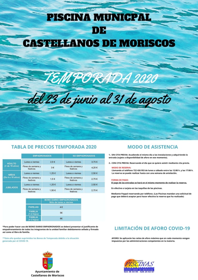 PISCINA MUNICPAL DE CASTELLANOS DE MORISCOS