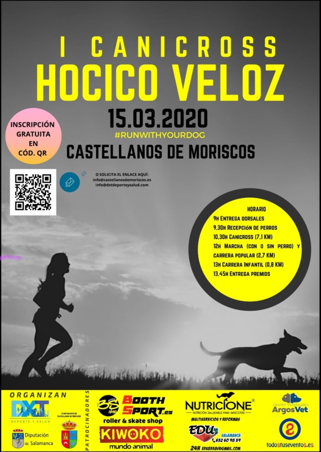 Cartel Canicross Hocico Veloz