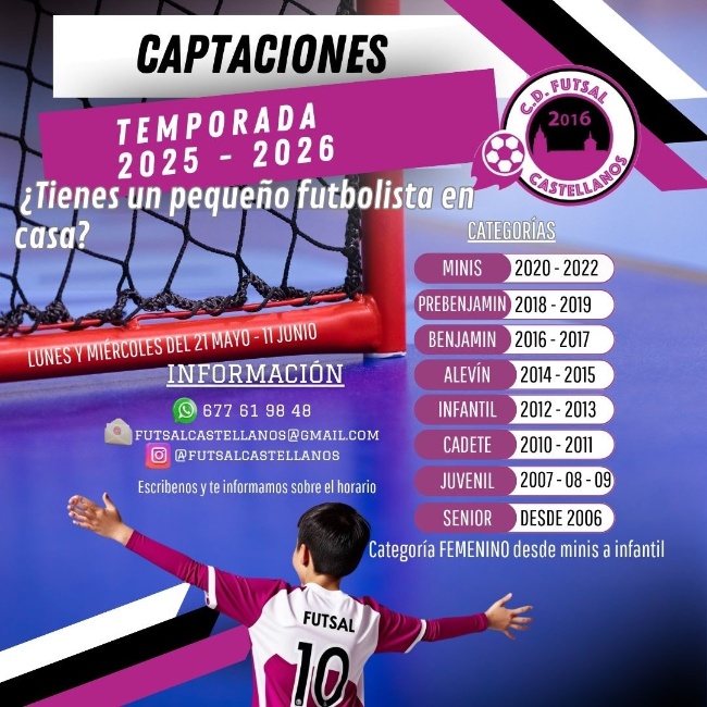 Cartel Captaciones Futsal 2025
