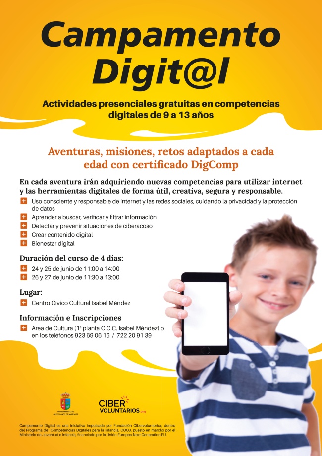 Cartel Campamento Digital Gratuito