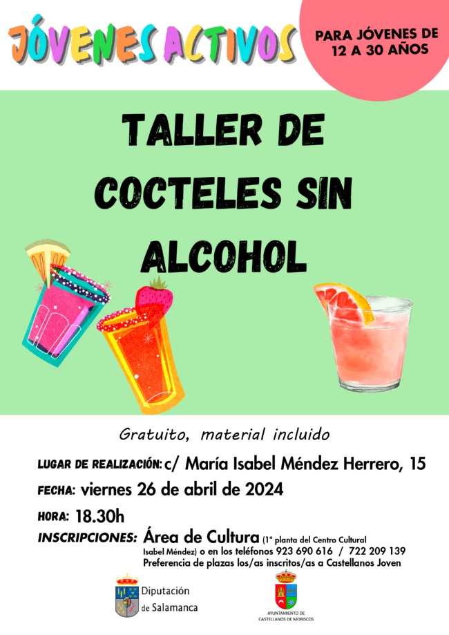 Cartel Taller Cocteles sin Alcohol