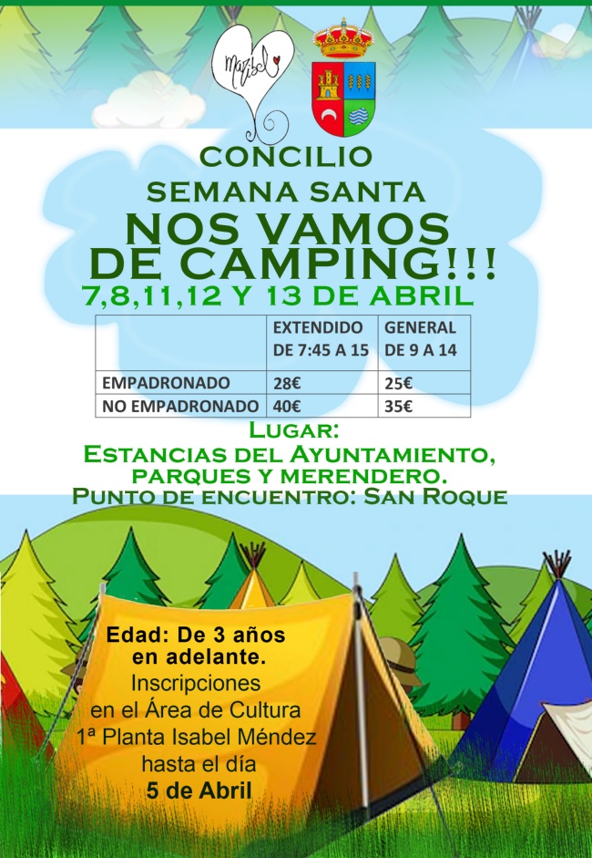 Cartel Campamento Semana Santa  2022 Maribel