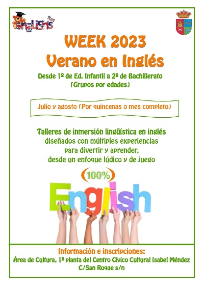 CARTEL TALLERES INGLÉS