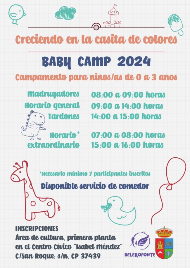 Cartel Baby Camp Agosto