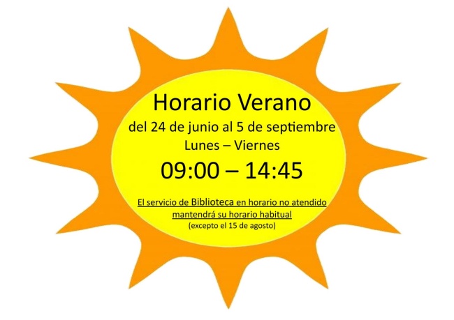 Cartel Horario Verano