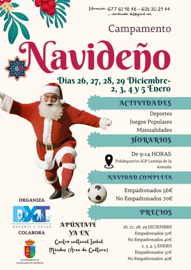 Cartel Campamento Navideño DXT 2023