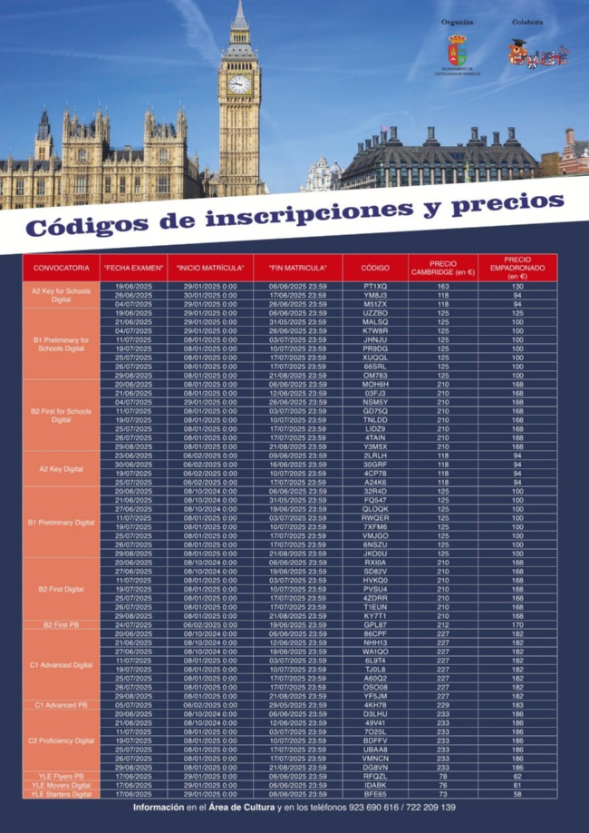 cartel examenes de cambridge-2 2025