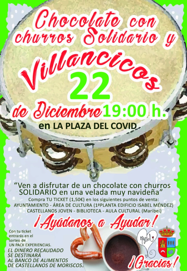 Cartel Chocolate con Churros Solidario 22 Diciembre