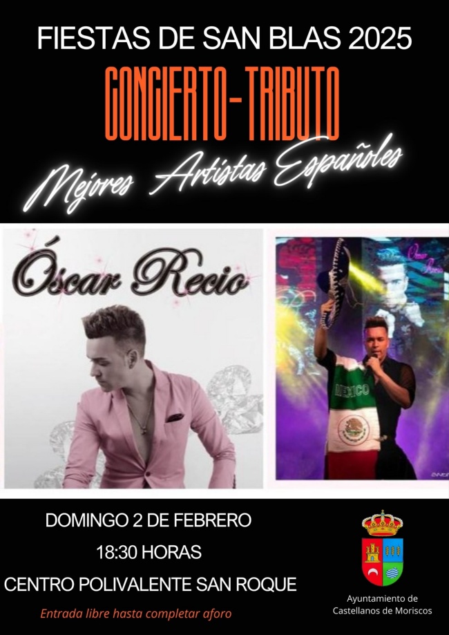 Cartel Concierto Mejores Artistas Españoles