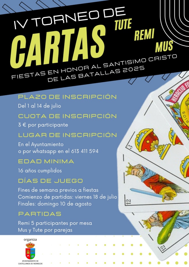 CARTEL IV TORNEO DE CARTAS 2025