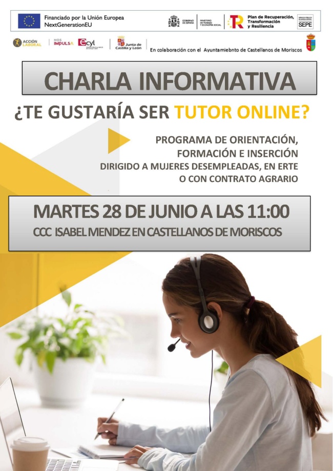 Cartel Charla Informativa Tutor Online 