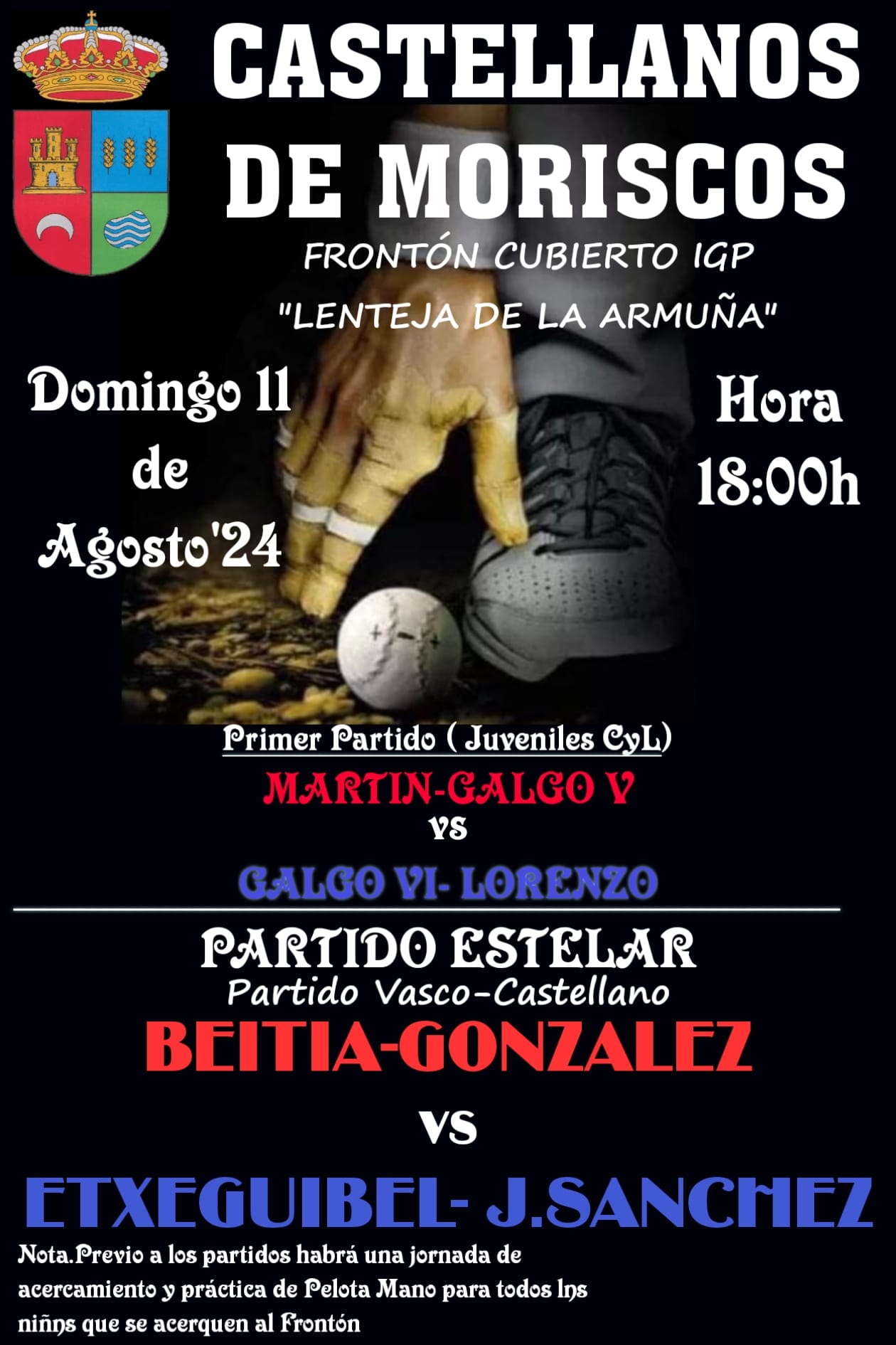 Cartel Pelota mano