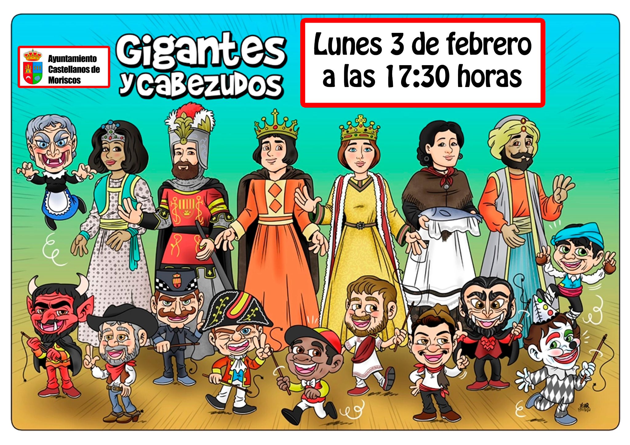 Cartel Gigantes y cabezudos